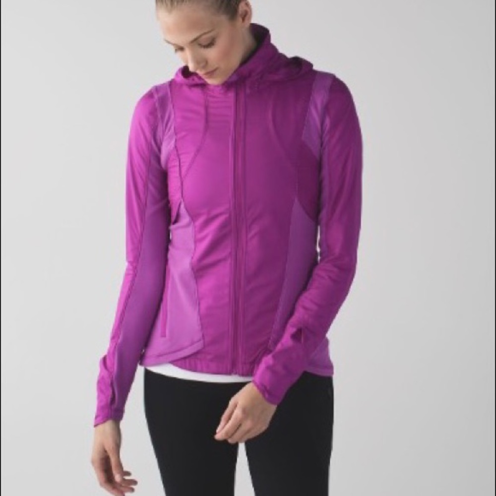 Lululemon RARE Catch Me Air Shape Up Jacket Zip Mesh Panel Size 6